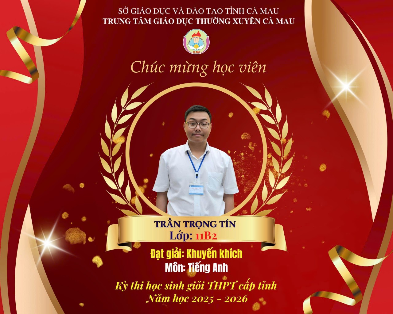 Dấu ấn đầu tiên của Trung tâm GDTX Cà Mau tại Kỳ thi HSG cấp tỉnh